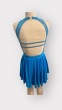 Load image into Gallery viewer, Custom Dance costume, lyrical costume, handmade costume, competition costume, with draped skirt