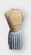 Load image into Gallery viewer, Custom Dance costume, lyrical costume, handmade costume, competition costume, with draped skirt