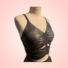 Load image into Gallery viewer, Tank top with ruched front and openings. Custom made to order.