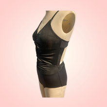 Load image into Gallery viewer, Base costume, Competitive Dance costume, leotard, bodysuit with ruched front and openings. Custom made to order