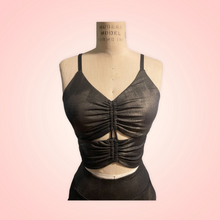 Load image into Gallery viewer, Tank top with ruched front and openings. Custom made to order.