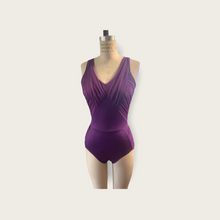 Load image into Gallery viewer, Base costume, Competitive Dance costume, leotard with applique, bodysuit with ruched mesh. Custom made to order
