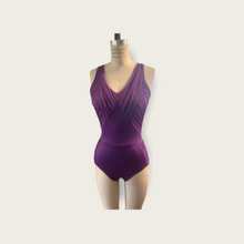 Load image into Gallery viewer, Base costume, Competitive Dance costume, leotard with applique, bodysuit with ruched mesh. Custom made to order