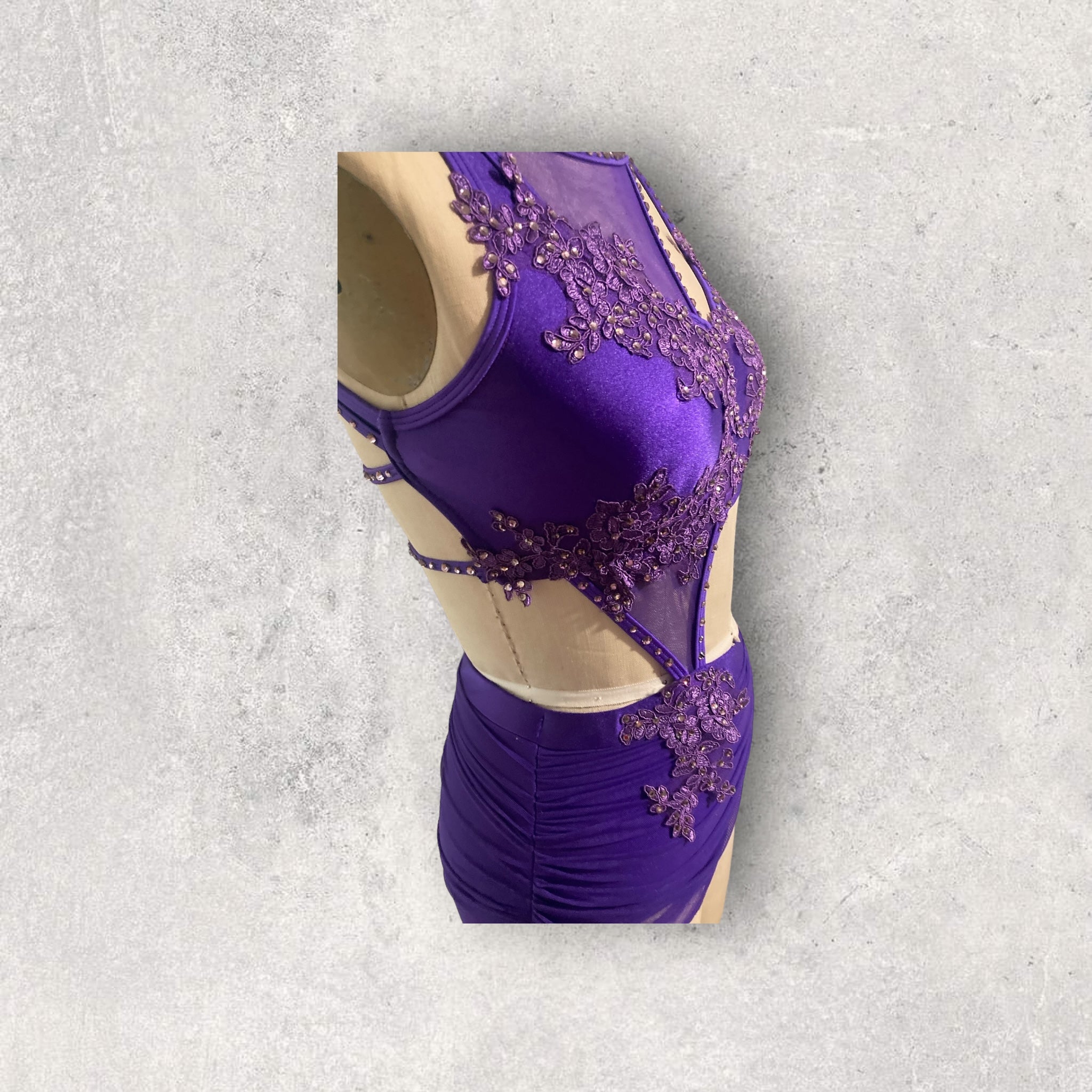 purple spandex dress Purple Spandex Glitter Sweetheart Trumpet Prom Dress