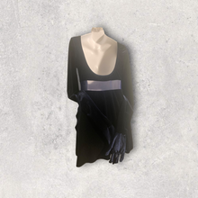 Load image into Gallery viewer, Custom order for Diana, Maya&#39;s mom for a navy velvet costume with gloved sleeves
